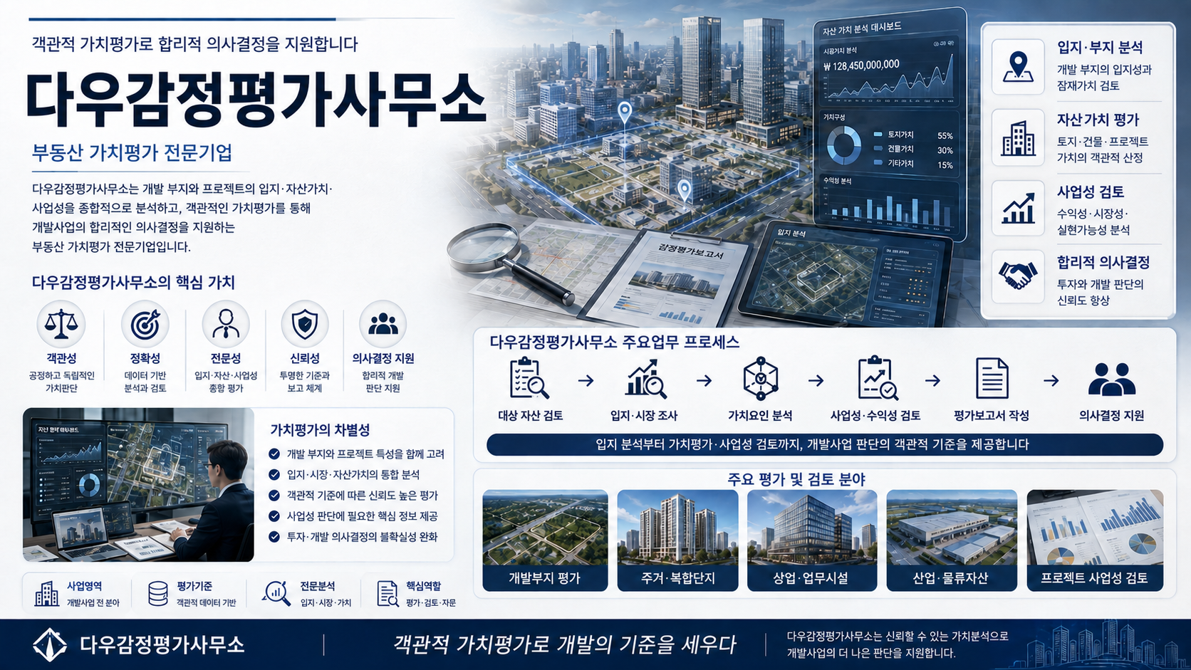 다우감정평가사무소 부동산 가치평가 사업 대표 이미지